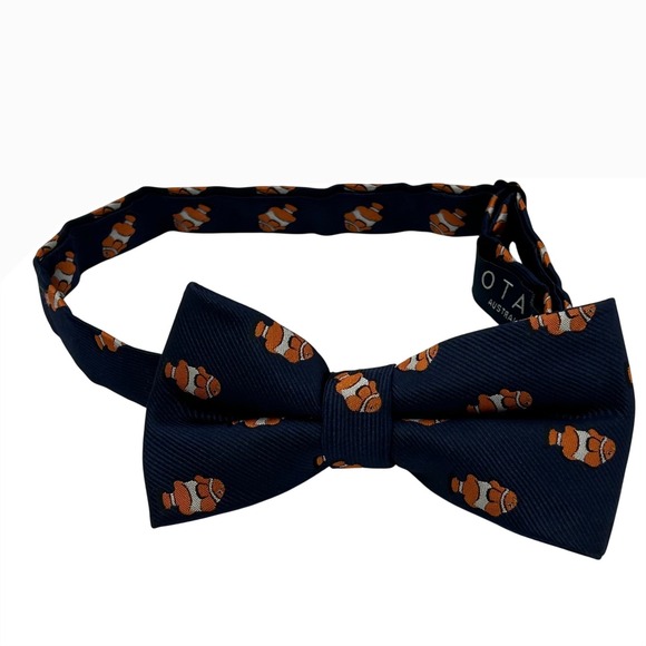 OTAA Australia Other - OTAA Australia Mens Clownfish Bow Tie Blue Orange Fish Novelty Preppy Wedding